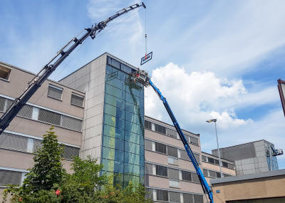 Auswechseln von RWA-Fenstern in Treppenhaus